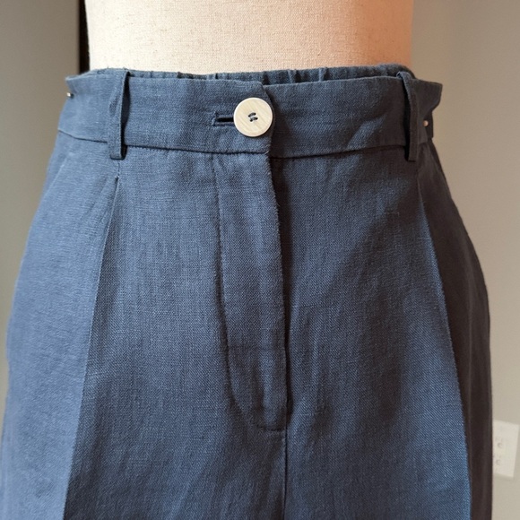 Stunning ✨💫⭐️ Mango PLEATED LINEN PANTS  size USA 2 - Picture 8 of 17